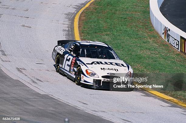 Ryan Newman driver of the car drives during qualifying for the NASCAR Winston Cup Old Dominion 500 on October 18, 2002 at Martinsville Speedway in...