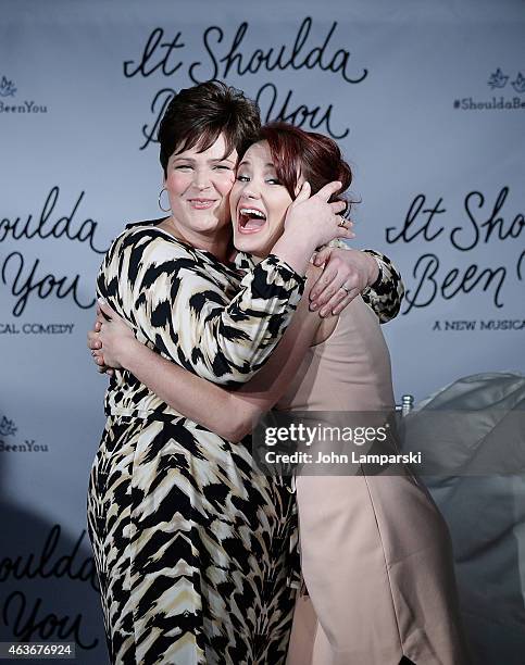 Anne L. Nathan and Sierra Boggess attend "It Shoulda Been You" Press Preview at Pronovias Flagship Store on February 17, 2015 in New York City.