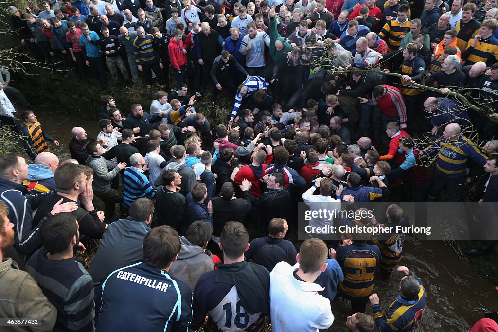 Royal Shrovetide Football Match Takes Place In Ashbourne