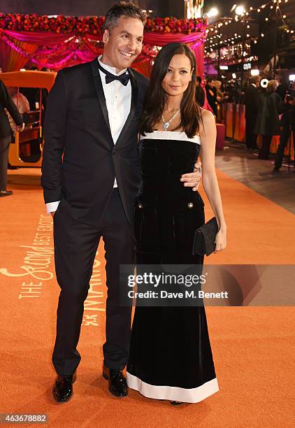 Screenwriter Ol Parker and Thandie Newton attend The Royal Film Performance and World Premiere of "The Second Best Exotic Marigold Hotel" at Odeon...