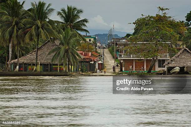 guatemala, livingston, view from the channel - livingston guatemala stock pictures, royalty-free photos & images