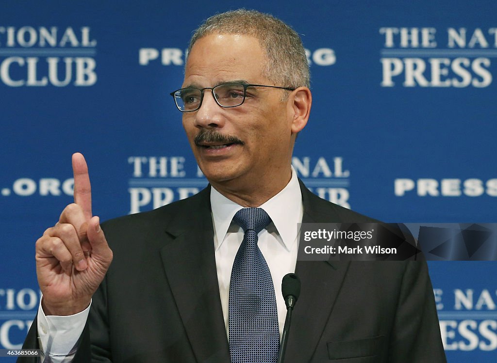Attorney General Eric Holder Deliver Remarks At The National Press Club On The Criminal Justice System