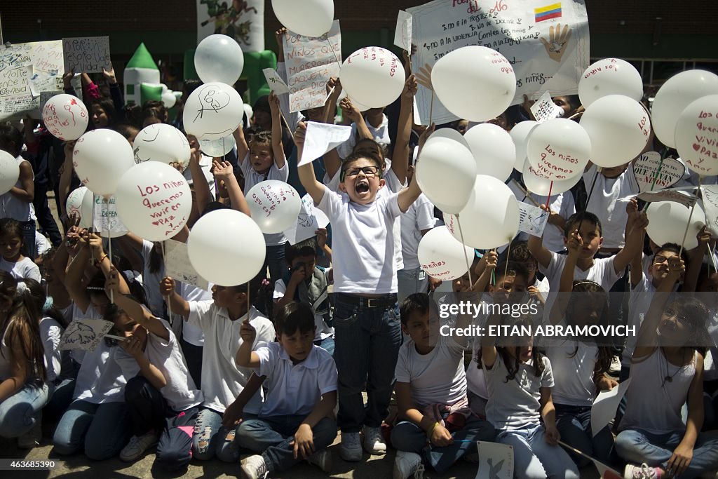 COLOMBIA-CRIME-VIOLENCE-CHILDREN-DEMO