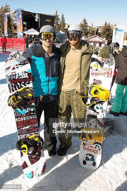Actors Ryan Rottman and Kellan Lutz attend Oakley Learn To Ride With AOL At Sundance on January 18, 2014 in Park City, Utah.