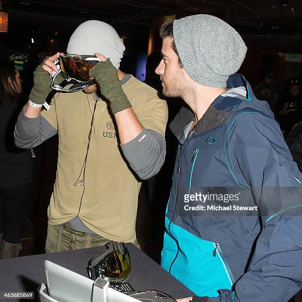 Actors Kellan Lutz and Ryan Rottman attend Oakley Learn To Ride With AOL At Sundance on January 18, 2014 in Park City, Utah.