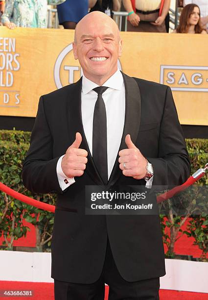 Actor Dean Norris arrives at the 20th Annual Screen Actors Guild Awards at The Shrine Auditorium on January 18, 2014 in Los Angeles, California.