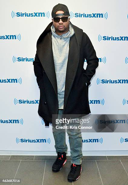 The-Dream poses for a photo at SiriusXM Studios on February 17, 2015 in New York City.