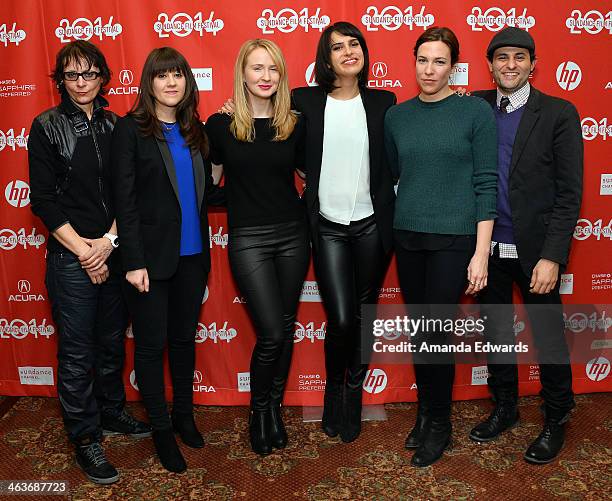 Musician Josephine Wiggs, Producer Cecilia Frugiuele, Actress Halley Feiffer, Director Desiree Akhavan, Actress Rebecca Henderson and Actor Arian...