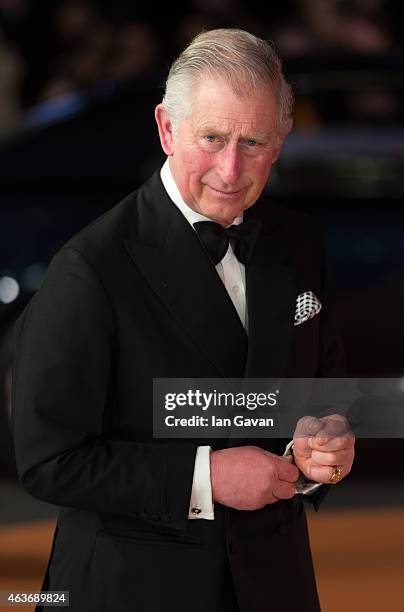 Prince Charles, Prince of Wales attends The Royal Film Performance and World Premiere of "The Second Best Exotic Marigold Hotel" at Odeon Leicester...