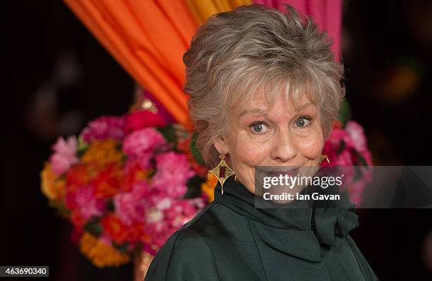 Diana Hardcastle attends The Royal Film Performance and World Premiere of "The Second Best Exotic Marigold Hotel" at Odeon Leicester Square on...