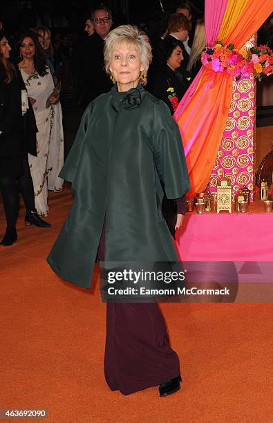 Diana Hardcastle attends The Royal Film Performance and World Premiere of "The Second Best Exotic Marigold Hotel" at Odeon Leicester Square on...