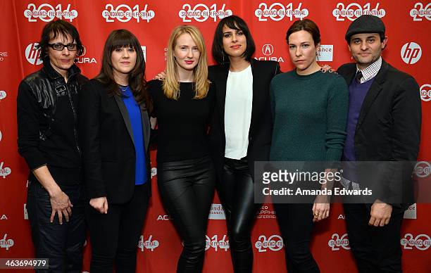Musician Josephine Wiggs, Producer Cecilia Frugiuele, Actress Halley Feiffer, Director Desiree Akhavan, Actress Rebecca Henderson and Actor Arian...