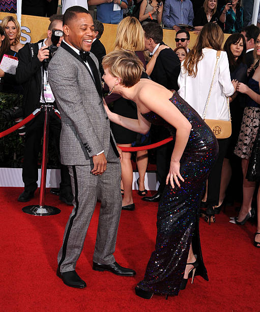 Cuba Gooding Jr. And Jennifer Lawrence arrivals at the 20th Annual Screen Actors Guild Awards at The Shrine Auditorium on January 18, 2014 in Los...