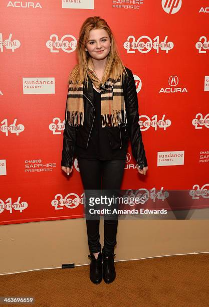 Actress Morgan Lily attends the "Coties" premiere at the Egyptian Theatre on January 18, 2014 in Park City, Utah.