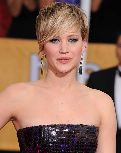 Jennifer Lawrence arrivals at the 20th Annual Screen Actors Guild Awards at The Shrine Auditorium on January 18, 2014 in Los Angeles, California.