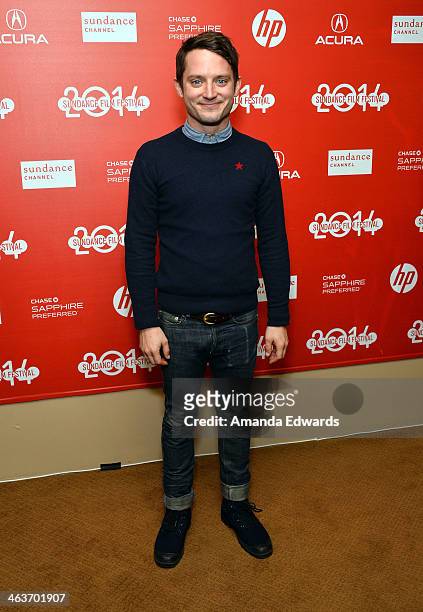 Actor Elijah Wood attends the "Coties" premiere at the Egyptian Theatre on January 18, 2014 in Park City, Utah.