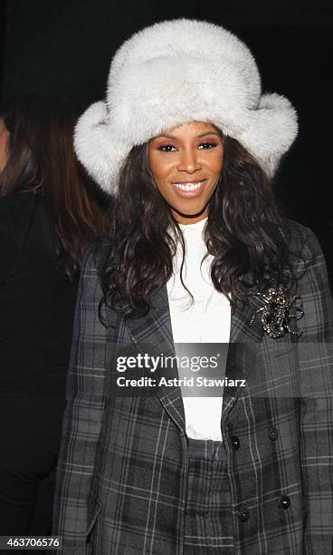 Stylist June Ambrose attends the Marc By Marc Jacobs fashion show during Mercedes-Benz Fashion Week Fall 2015 at Pier 94 on February 17, 2015 in New...