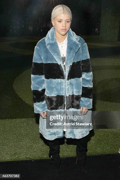 Sophia Richie attends the Marc By Marc Jacobs fashion show during Mercedes-Benz Fashion Week Fall 2015 at Pier 94 on February 17, 2015 in New York...