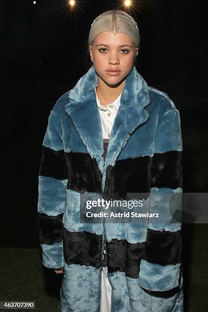 Sophia Richie attends the Marc By Marc Jacobs fashion show during Mercedes-Benz Fashion Week Fall 2015 at Pier 94 on February 17, 2015 in New York...