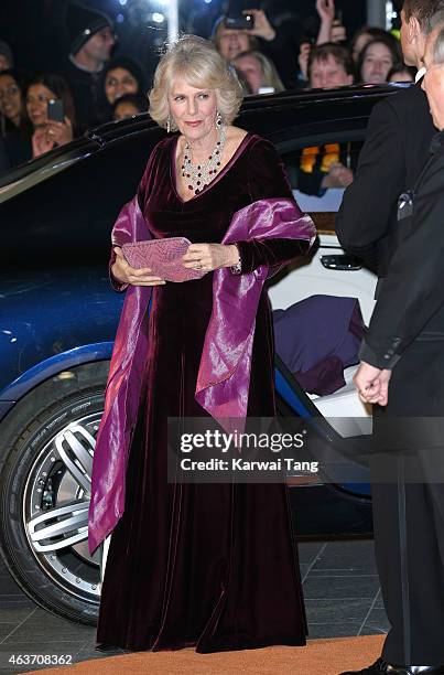 Camilla, Duchess of Cornwall attends The Royal Film Performance and World Premiere of "The Second Best Exotic Marigold Hotel" at Odeon Leicester...