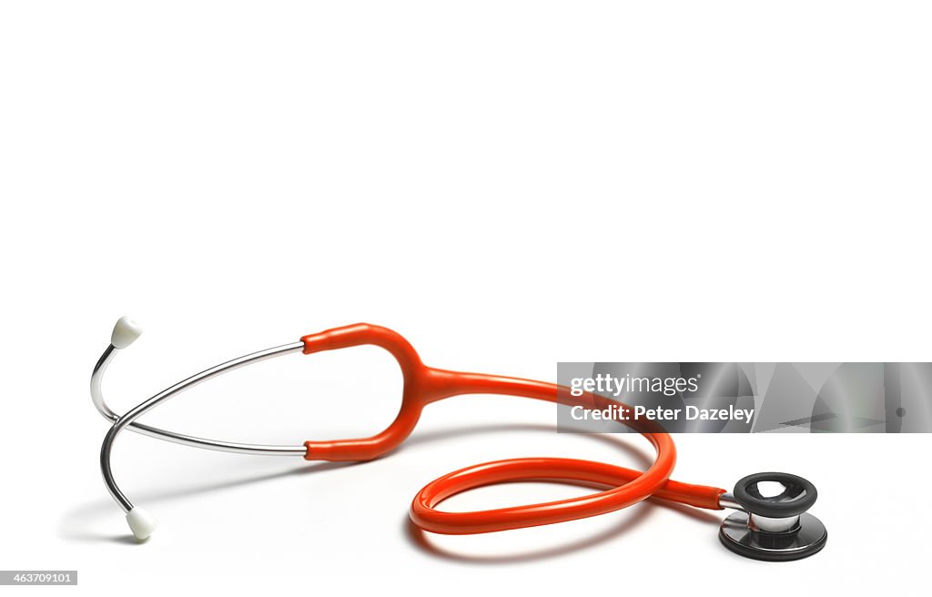 Red stethoscope