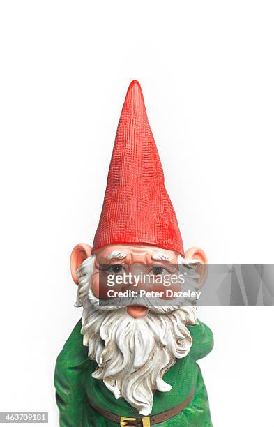 close-up of gnome - garden gnome stock pictures, royalty-free photos & images