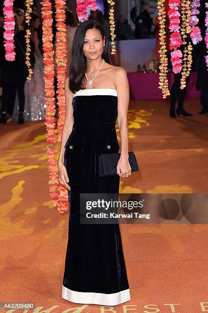 Thandie Newton attends The Royal Film Performance and World Premiere of "The Second Best Exotic Marigold Hotel" at Odeon Leicester Square on February...