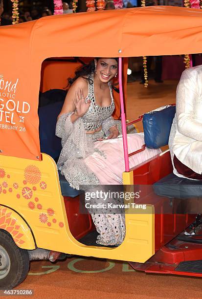 Tina Desai attends The Royal Film Performance and World Premiere of "The Second Best Exotic Marigold Hotel" at Odeon Leicester Square on February 17,...