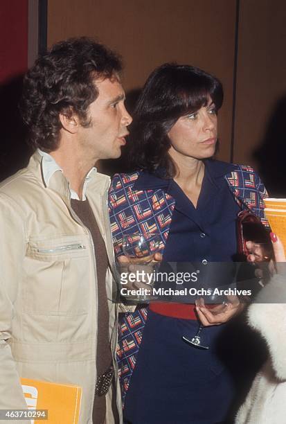 Actor Joel Grey and wife Jo Wilder attend an event circa 1975 in Los Angeles, California.