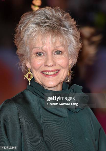 Diana Hardcastle attends The Royal Film Performance and World Premiere of "The Second Best Exotic Marigold Hotel" at Odeon Leicester Square on...