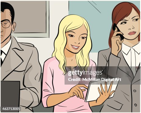 Woman using digital tablet on train Woman using digital tablet on train