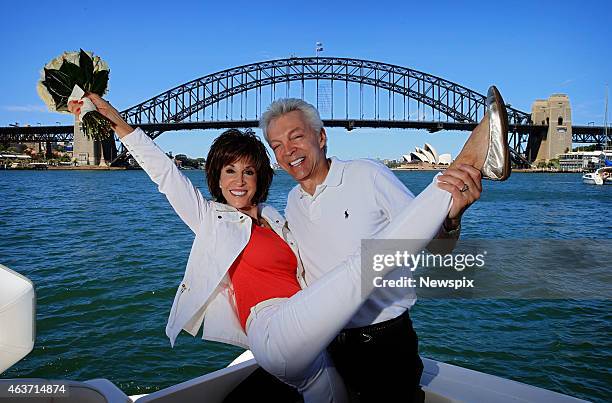 Singer Deana Martin, daughter of legendary singer and actor Dean Martin, poses with husband John Griffeth after renewing their wedding vows while on...