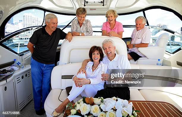 Singer Deana Martin, daughter of legendary singer and actor Dean Martin, poses with husband John Griffeth after renewing their wedding vows while on...