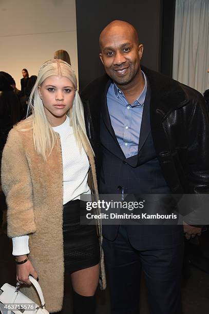 Sofia Richie and Alex Avant attend the Rachel Zoe presentation during Mercedes-Benz Fashion Week Fall 2015 at Affirmation Arts on February 17, 2015...