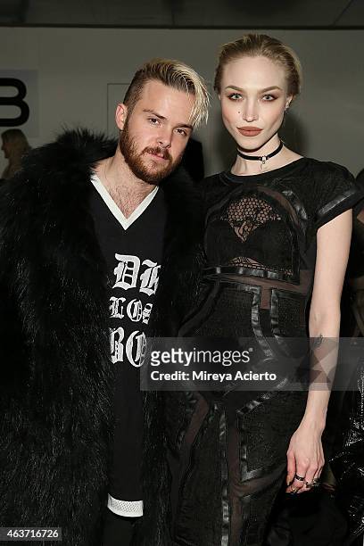 Brett Alan Nelson and recording artist Ivy Levan attend the KTZ runway show during MADE Fashion Week Fall 2015 at Milk Studios on February 17, 2015...