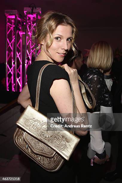 Franziska Weisz wears the 'Traumfrauen' It-Bag by ABURY at the 'Traumfrauen' after premiere party on February 17, 2015 in Berlin, Germany.
