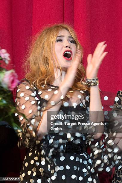 Palina Rojinski attends the 'Traumfrauen' premiere at CineStar on February 17, 2015 in Berlin, Germany.