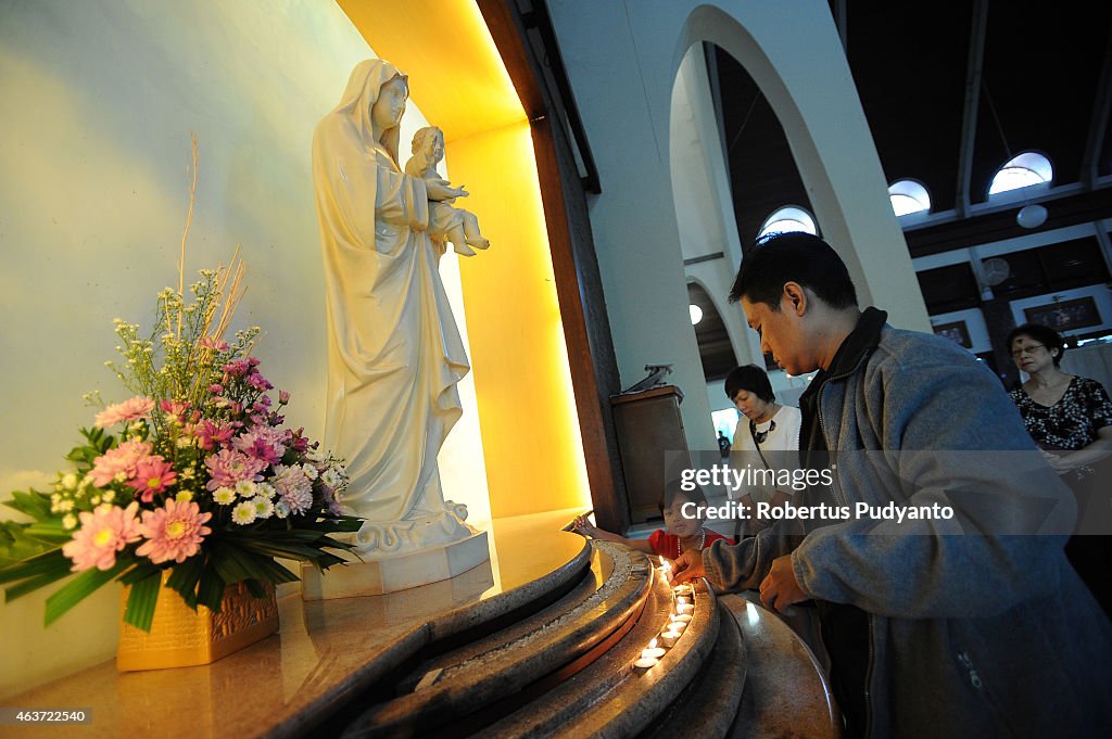 Indonesians Catholics Celebrate Ash Wednesday