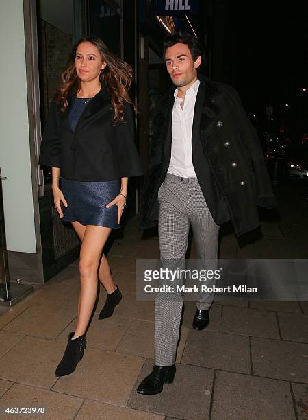 Sasha Volkova and Mark Francis Vandelli attending the Dior 'Diorama' Launch at Dover Street Market on February 17, 2015 in London, England.