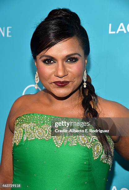 Actress Mindy Kaling attends the 17th Costume Designers Guild Awards with presenting sponsor Lacoste at The Beverly Hilton Hotel on February 17, 2015...