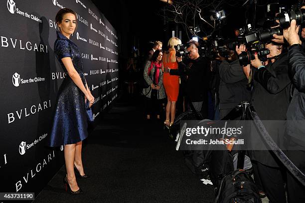 Actress Camilla Belle attends BVLGARI and Save The Children STOP. THINK. GIVE. Pre-Oscar Event at Spago on February 17, 2015 in Beverly Hills,...