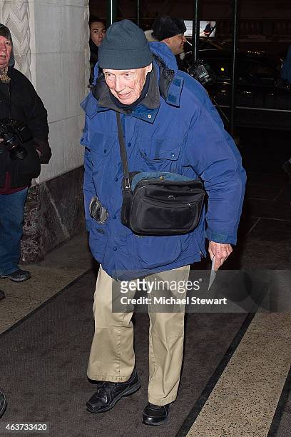 Photographer Bill Cunningham attends the Oscar De La Renta show during Mercedes-Benz Fashion Week Fall 2015 on February 17, 2015 in New York City.