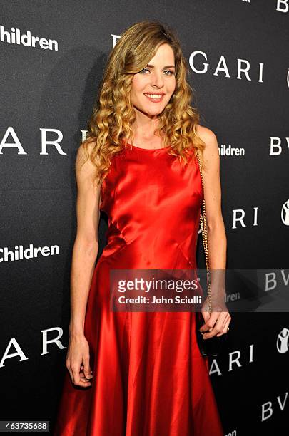 Actress Elisabetta Pellini attends BVLGARI and Save The Children STOP. THINK. GIVE. Pre-Oscar Event at Spago on February 17, 2015 in Beverly Hills,...