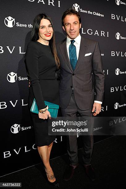 Sonia Amoruso and Alessandro Del Piero attends BVLGARI and Save The Children STOP. THINK. GIVE. Pre-Oscar Event at Spago on February 17, 2015 in...