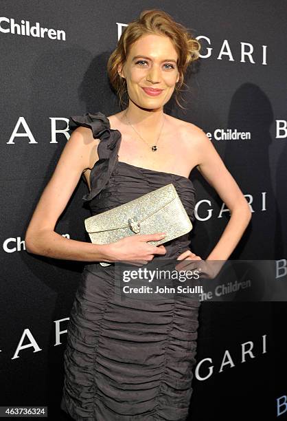 Actress Clara Pasieka attends BVLGARI and Save The Children STOP. THINK. GIVE. Pre-Oscar Event at Spago on February 17, 2015 in Beverly Hills,...