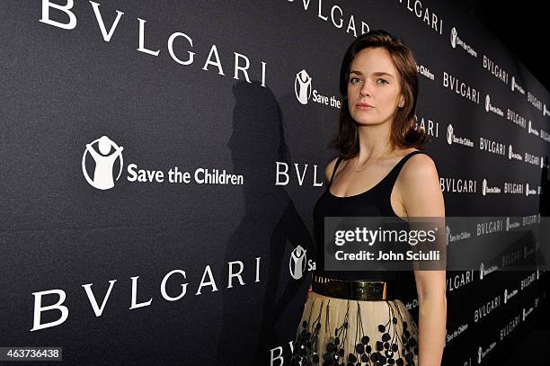 Charlotte Carroll attends BVLGARI and Save The Children STOP. THINK. GIVE. Pre-Oscar Event at Spago on February 17, 2015 in Beverly Hills, California.