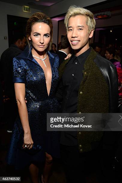 Actress Camilla Belle and Jared Eng attend BVLGARI and Save The Children STOP. THINK. GIVE. Pre-Oscar Event at Spago on February 17, 2015 in Beverly...