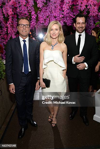 Bulgari President Alberto Festa, actress Naomi Watts and BVLGARI's Stephane Gerschel attend BVLGARI and Save The Children STOP. THINK. GIVE....