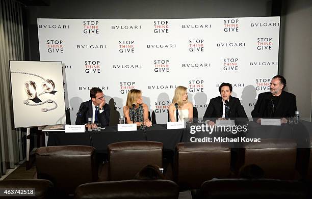 Bulgari President Alberto Festa, Save the Children VP of Marketing & Communications Susan Ridge, actors Naomi Watts and Adrien Brody, and...