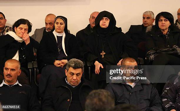 Christian nuns attend a vigil in the West Bank city of Bethlehem for the 21 slain Egyptian Coptic Christians. Following another video released by...